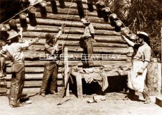   HANGING LYNCHING AT THE OLD LOG BUNKHOUSE DEAD BODY CORPSE PHOTO