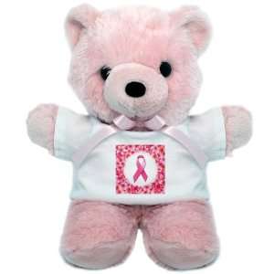  Teddy Bear Pink Cancer Pink Ribbon Flower 