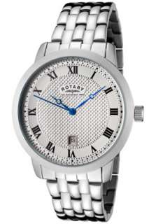 Rotary Watch GB42825/01 Mens Silver Textured Dial Sta  