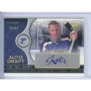  05 06 2005 06 SP Game Used Auto Draft Jay McClement Rookie 