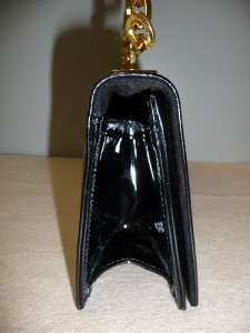 St. John Black Patent Leather Evening Bag Purse Handbag Mint!  