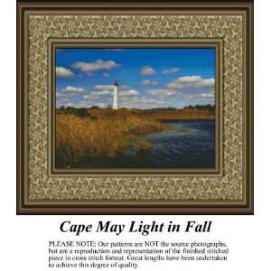  Cape May Light in Fall Cross Stitch Pattern PDF Download 