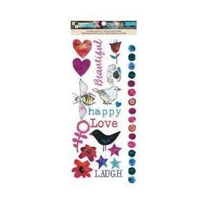  DieCuts Rub On Glitter Colorful Life (Pack of 3) 