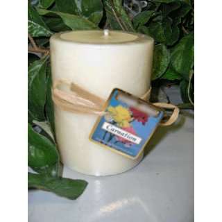 Carnation Floral Scented Round Pillar Candle 23 Oz. 