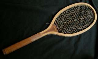 Antique Wright & Ditson Wood THE HUB Tennis Racquet  
