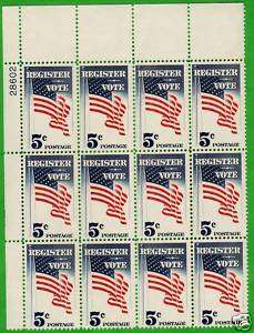 US Stamps   Register and Vote   PB 12   5 cent   1964  