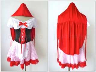 Sexy Red Riding Hood Dress Fancy Party Halloween Costume  