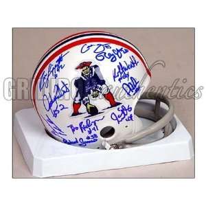 Patriots 1985 Team Signed Mini Helmet   Autographed NFL Mini Helmets 