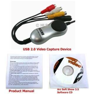 EzCap Video Capture Device USB 2 Support HD VHS to DVD  