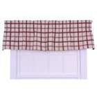 Ellis Curtain Large Scale Plaid Tailored Valance Window Curtain in Red