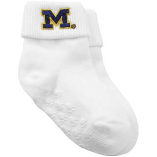 Michigan Wolverines Infant White Team Logo Gripper Socks 