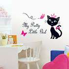 my pretty little girl kitty cat princess cute vinyl wall