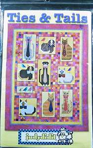 Quilting Pattern TIES & TAILS from judydidit 72 x 92Wall Hanging 9 