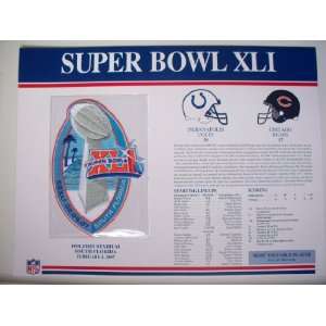  2006 Indianapolis Colts vs Chicago Bears NFL Super Bowl 41 