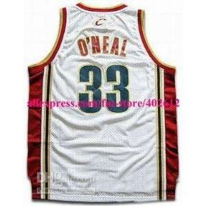 jersey cavaliers #33 shaquille oneal white jersey basketball  