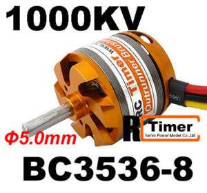 RC Timer 1000KV Shaft 5.0mm Brushless Motor BC3536 8  