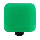 Hot Knobs Solids Cabinet Knob in Emerald Green   Post Color Black