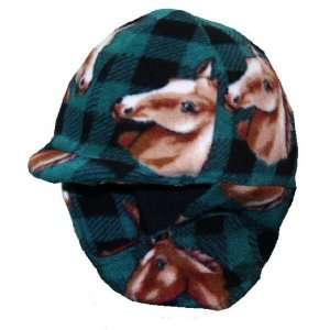   Equestrian Riding Helmet Cover   Green Horse Plaid: Sports & Outdoors