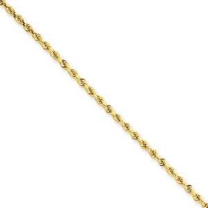  14k 2.25mm D/C Rope with Lobster Clasp Chain Length 24 Jewelry