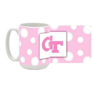 Pink Polka Dot Georgia Tech Coffee Mug 