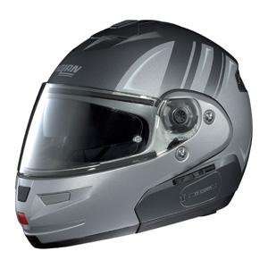 Nolan N103 N Com Modular Motorcycle Helmet Gray/Silver Arctic Medium M 