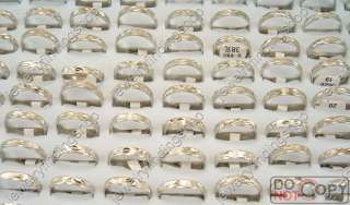 wholesale lots 100PCS silver plated rings  