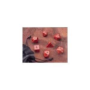    Genuine Red Jasper Dwarven Stones 12mm Dice Set: Toys & Games
