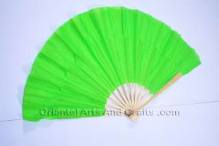 Oriental Folding Fan Cloth Bamboo Dancing Party Supply  