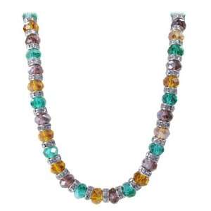   and Emerald Glass Beads Necklace 18 with Magnetic Clasp Jewelry