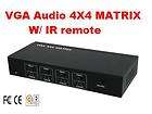 4x4 VGA Matrix Video Switch Splitter Selector w / audio 500MHz