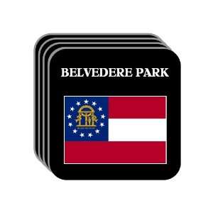  US State Flag   BELVEDERE PARK, Georgia (GA) Set of 4 Mini 