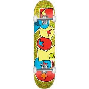 Krooked Bird Up Med Complete Skateboard   8.18 Yellow W/Raw Trucks 