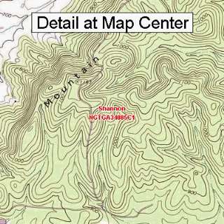 USGS Topographic Quadrangle Map   Shannon, Georgia (Folded/Waterproof 