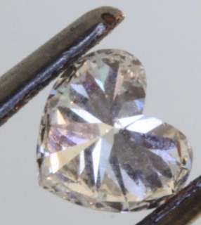 loose EGL certified heart .70ct diamond SI2 J vintage estate antique 