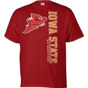 Iowa State Cyclones Cardinal Primary Cube T Shirt: Sports 
