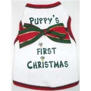   Spots Puppys First Christmas Tank   White   Large