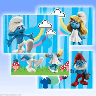 Blue SMURFS Movie Party Gift Toy Jigsaw Puzzles Set  