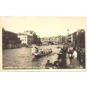   Vintage Postcard Parade on Grand Canal Venice Italy 