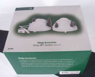   Village Snow Covered Mountain NEW in Box  Speakers 810808 Set of 2