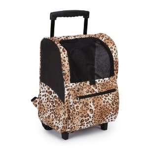  Casual Canine Animal Print Small Pet BackPack on Wheel 