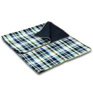   Water Resistant Picnic Blanket Tote, English Plaid/Camel 