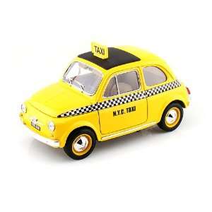  Fiat 500 Taxi 1/18 Yellow Toys & Games