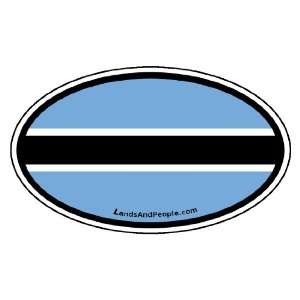 Botswana Flag Africa State Car Bumper Sticker Decal Oval 