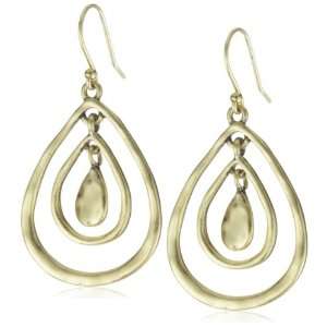   Brand Summer Hoops Gold Tone Triple Tear Drop Hoop Earrings: Jewelry