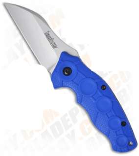   KERSHAW NEEDS ASSISTED OPENING STRAIGHT EDGE FOLDING KNIFE BLUE 1820BL