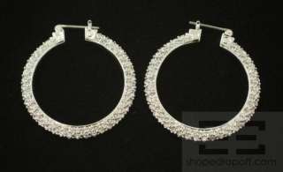 Swarovski Crystal Rhinestone Hoop Earrings  