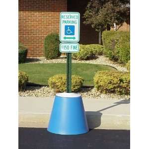 Sign Post Protector Base (Handicapped Blue & White)