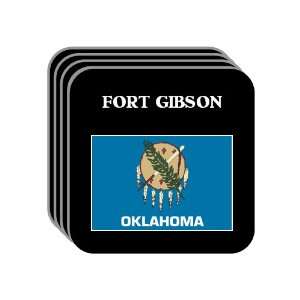 US State Flag   FORT GIBSON, Oklahoma (OK) Set of 4 Mini Mousepad 