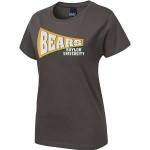  Baylor Bears Womens Charcoal Slant Rays T Shirt: Sports 