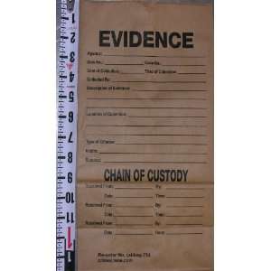  Paper Evidence Bags, Medium 100 Pack